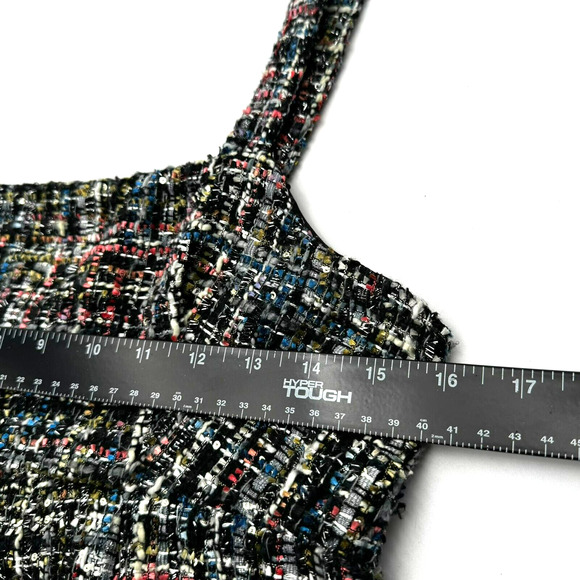 FRANCESCA'S NWT Mi Ami Women Medium Mini Dress Pink Black Metallic Sparkle Tweed - Picture 9 of 10